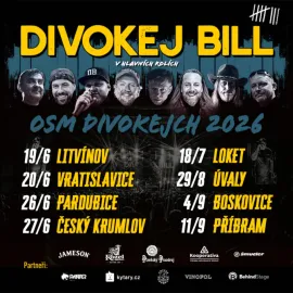 Vyhrajte vstupenky na koncert kapely Divokej Bill v Českém Krumlově!