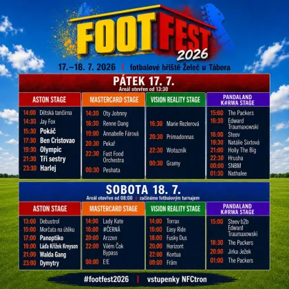 Vyhrajte na Instagramu Hitrádia Faktor vstupenky na Footfest 2026!