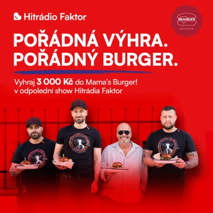 Máte chuť na pořádný burger? Hrajte s námi o vouchery do Mama’s Burger za 3 000 Kč!