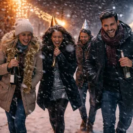 Předpověď na jihu slibuje zasněžený a větrný Silvestr