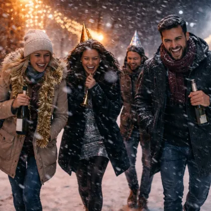 Předpověď na jihu slibuje zasněžený a větrný Silvestr