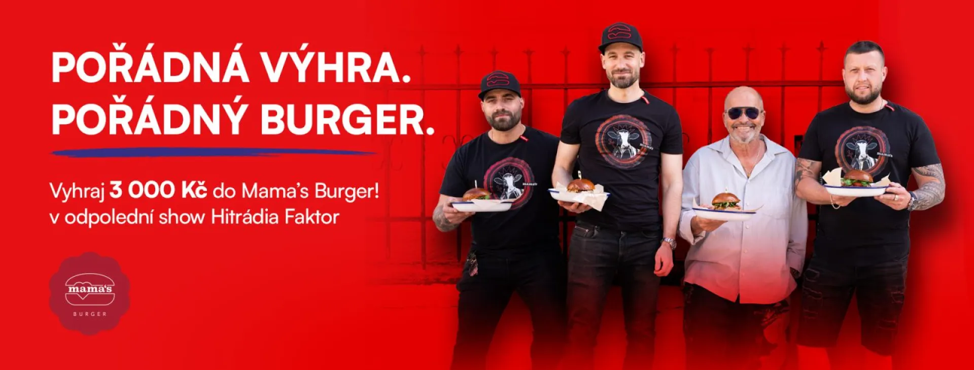 Máte chuť na pořádný burger? Hrajte s námi o vouchery do Mama’s Burger za 3 000 Kč! 