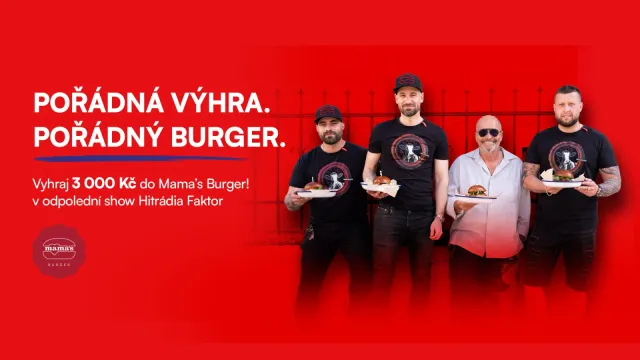 Máte chuť na pořádný burger? Hrajte s námi o vouchery do Mama’s Burger za 3 000 Kč! 